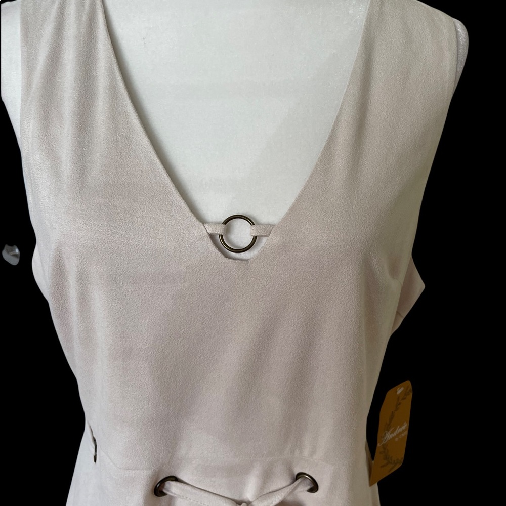 ANDREE by UNIT DRESS, Size L, Off White, NEW WITH TAGS Bow Detail - Picture 3 of 15